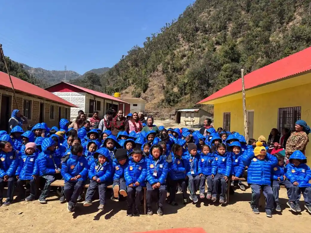 Mother's Day Charity Drive in Nepal Underprivileged children receiving winter clothing from Guardia during the Mother's Day Charity Drive in Kathmandu, Nepal, May 2026