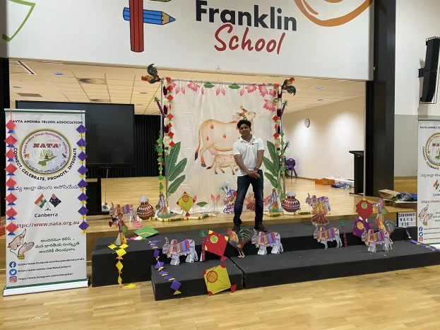 Sankranthi Sambarlu at NAA Canberra Guardia attending Telugu cultural events in Canberra at Sankranthi Sambarlu NAA Canberra January 2025