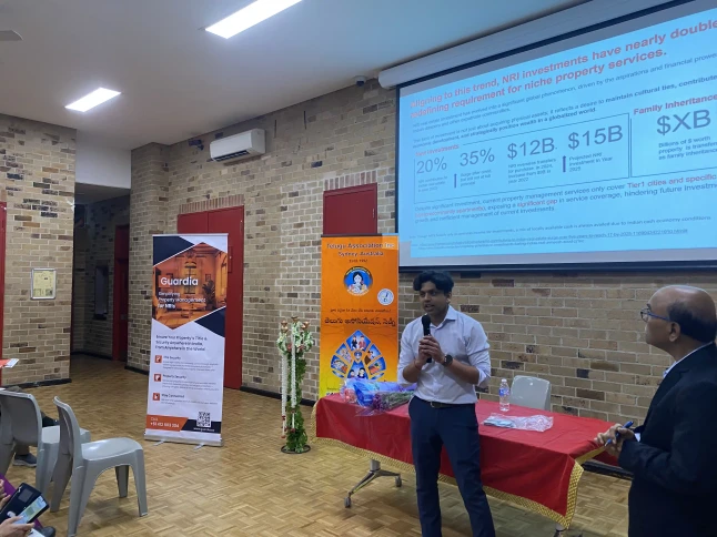 Senior Citizens Celebration Guardia team with senior citizens at Telugu community gatherings in Sydney Cherrybrook Cultural Centre July 2025